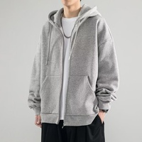 Nouvelle veste décontractée à capuche pour homme, style américain, tendance, doublée polaire, coupe ample, automne-hiver 2026