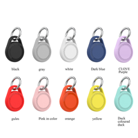 Porte-clés en TPU avec texture en fibre de carbone, étui de protection anti-perte pour AirTag