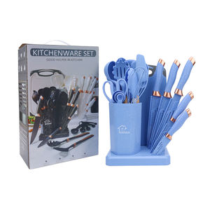 Lot de 23 ustensiles de <span class=keywords><strong>cuisine</strong></span> en silicone à manche en <span class=keywords><strong>bois</strong></span> de qualité alimentaire avec couteau pour la <span class=keywords><strong>cuisine</strong></span> domestique Gadgets de <span class=keywords><strong>cuisine</strong></span> - Product Image 5