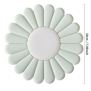 تصميم حديث وإبداعي جديد من سيليكون زهرة ديزي تريفيتس مستديرة صانعة للمنزل أو للبيع بالجملة للأطباق الساخنة - Product Image 6