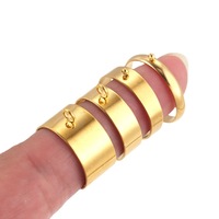 Base de bague ouverte en acier inoxydable en gros avec boucle, réglable, pour la fabrication de bijoux DIY