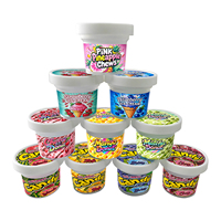 Ventes chaudes 100ml 3.5g Emballage alimentaire pour herbes sèches et fleurs en forme de gummy, seaux à crème glacée pour yaourt, récipient avec couvercle à vis EN STOCK