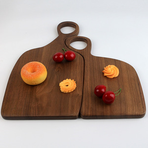 <b>Black</b> Walnut Wood Cutting <b>Board</b> 35x38x1.5cm Easy To Clean Kitchen Chopping Block Rectangle Shape Solid Wood For Food Prep - Product Image 3