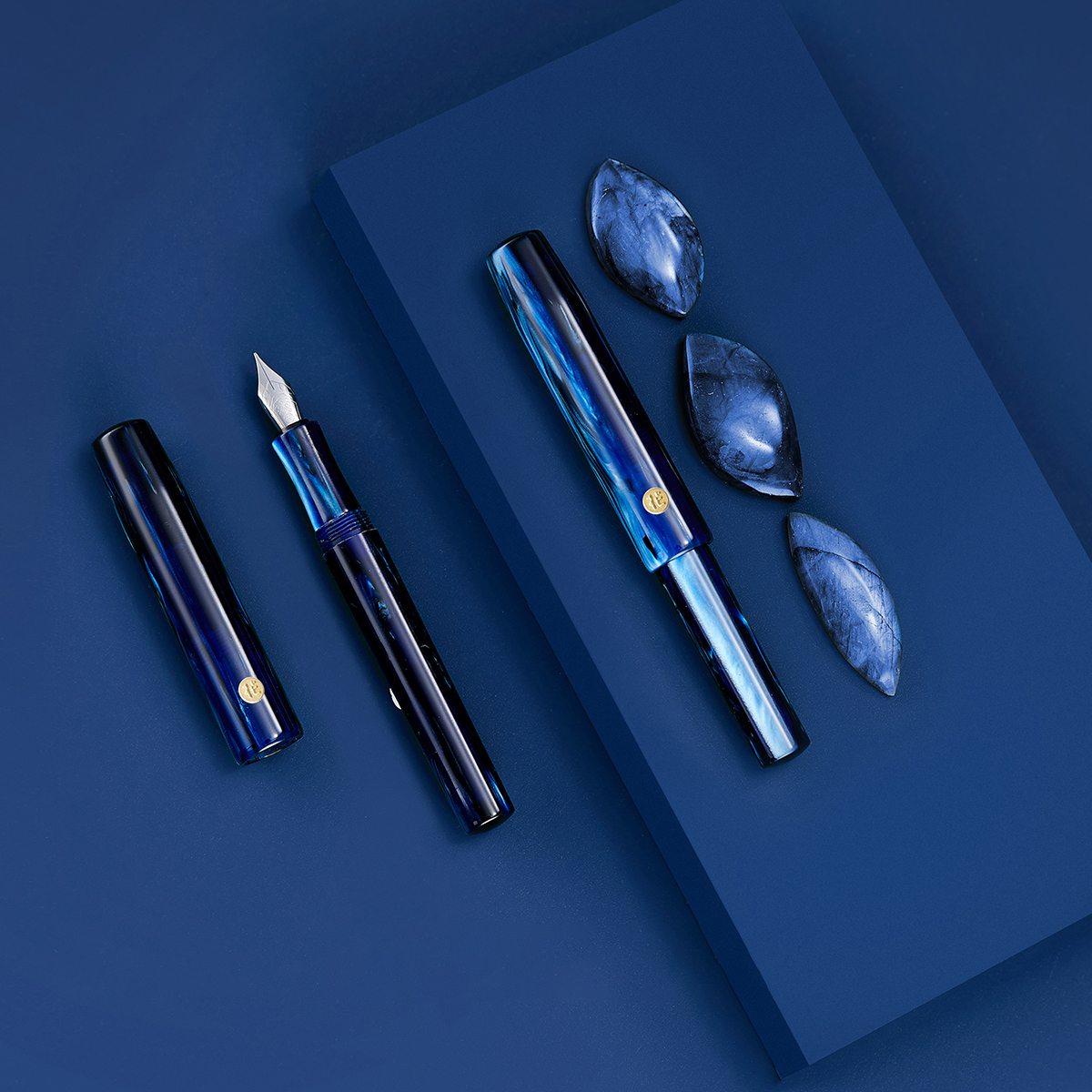 Гелевые бренд 2001000178 хризантемы сад серии Млечного Пути синий целлулоид авторучка роскошный чернила на заказ перьевая ручка набор