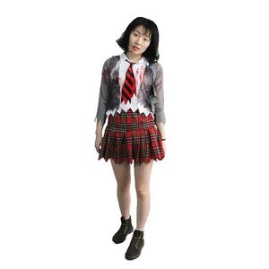 Costume de fête d'<span class=keywords><strong>Halloween</strong></span> pour adultes, <span class=keywords><strong>nouveau</strong></span> design <span class=keywords><strong>2021</strong></span>, uniforme scolaire de zombie pour carnaval - Product Image 1
