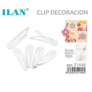 Base Decorativa per Fermagli per Capelli ILAN 5cm 6pz per Accessori Fai-da-Te - Product Image 1