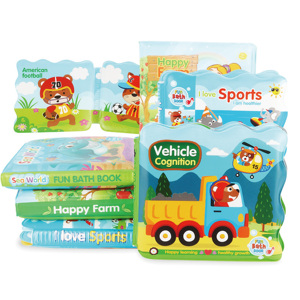 Jouets de baignoire sans moule pour les tout-petits 6 à 12 18 mois jouets de bain éducatifs doux pour les filles de 1 à 3 <span class=keywords><strong>ans</strong></span> garçons <span class=keywords><strong>livre</strong></span> de bain pour bébé - Product Image 1