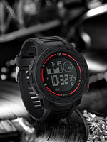 Montre électronique TOMI T222 en gros, cadran rond, boîtier en plastique, bracelet en PU, étanche, montre de sport tendance, personnalisable