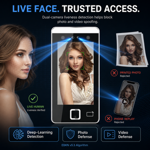 Nouvelle Arrivée 2026 – Machine de Présence Biométrique Étanche RS485 Murale avec Reconnaissance Faciale et <span class=keywords><strong>Logiciel</strong></span> Web pour le Contrôle d'Accès - Product Image 2
