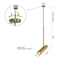 Lampe suspendue LED moderne pour salle à manger, luminaire suspendu en laiton, luminaire de restaurant, décoration de chambre à coucher, bureau, lustre