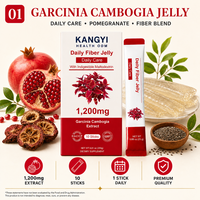 Bâtonnets de gelée de Garcinia Cambogia 1200mg Fibres alimentaires Grenade Graines de Chia Collagène de poisson GMP OEM