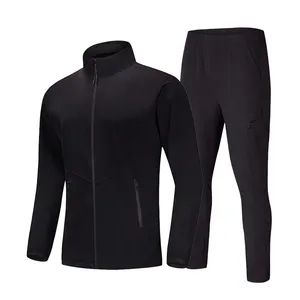 Conjunto Deportivo LAYENNE de Dos Piezas para Hombre, 90% Nailon, con Logotipo Personalizado, Pantalones Deportivos con Cierre Completo, <span class=keywords><strong>Ropa</strong></span> de Fitness, Traje para Correr y Entrenar - Product Image 3