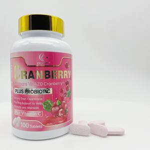 Tabletas de Arándano Rojo Plus Probiótico y Vitamina C de DUOZI para la Limpieza del Tracto Urinario y Apoyo a la Flushing, 100 Tabletas - Product Image 1