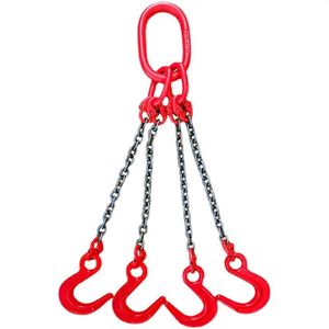 Cadena de elevación G80 de 6mm-32mm con pintura de horneado, eslinga de cuatro patas con ensamblajes, cadena de eslinga G80 para elevación - Product Image 1