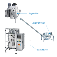 Machine d'emballage automatique à scellage à chaud 100g 200g 500g pour l'étiquetage des aliments, poudre de chili, farine, épices, poudre de curry, sachets en aluminium