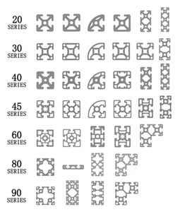 Fournisseur de profilés en <span class=keywords><strong>aluminium</strong></span> à rainure en <span class=keywords><strong>T</strong></span> 4040 sur mesure, argent blanc, tempérament T3-T8, longueur de 1 mètre - Product Image 6