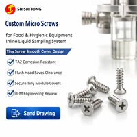 Vis micro-taraudées sur mesure en titane TA2, à tête fraisée Phillips, autotaraudeuses, pour système d'échantillonnage de liquides en ligne