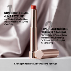 Rouge à lèvres à l'huile de jojoba avec logo personnalisé, vitamine E, baume à lèvres hydratant, film hydrolipidique biomimétique, rouge à lèvres nourrissant - Product Image 2