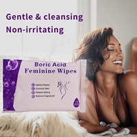 Lingettes intimes à l'acide borique pour femmes adultes – Soin vaginal et nettoyage des parties génitales externes