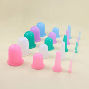 Jars de massage à ventouses en silicone <span class=keywords><strong>anti</strong></span>-<span class=keywords><strong>cellulite</strong></span>, ventouses de massage faciales, ventouses de levage du visage et du cou, raclage de la peau, gua sha <span class=keywords><strong>anti</strong></span>-rides - Product Image 1