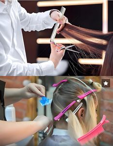 กิ๊บติดผมยาวสีดำชมพูราคาถูกสำหรับร้านเสริมสวย พร้อมหวี สำหรับทำทรงผม DIY กิ๊บพลาสติกสำหรับแบ่งผม - Product Image 6