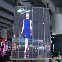 Écran LED mural en verre ultra-fin publicitaire HD couleur pleine, écran LED pour événements, affichage LED transparent clair