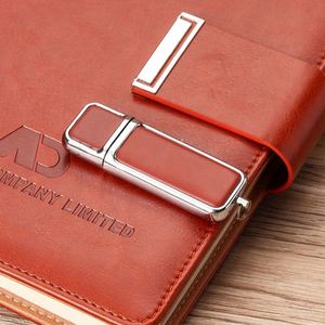 Cuaderno de Negocios de Lujo Personalizado al por Mayor con Logotipo, Bolígrafo, Memoria USB y Tarjetero, Set 4 en 1, Caja de Regalo Corporativa - Product Image 2