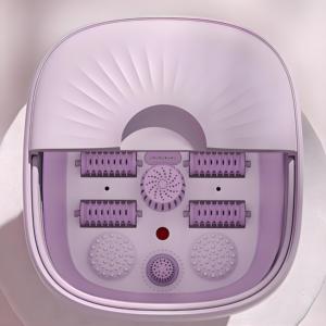 Portable Foldable <strong>Purple</strong> Foot Spa Bath Tub Constant Temperature Heating Roller <strong>Massage</strong> Hot Water Bubble Relaxation Foot Massager