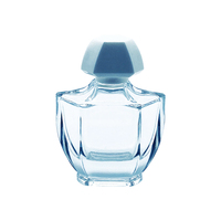 Flacon de parfum en verre géométrique foncé personnalisé OEM 50 ml 100 ml, emballage de luxe pour parfum masculin
