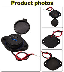 Prise de chargeur de voiture double USB QC TYPE-C 12V 24V pour voitures, camions, caravanes, voiturettes de golf - Product Image 2