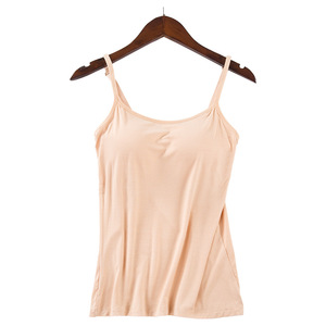 2023 New Modal Female <b>Large</b> Size No Steel <b>Ring</b> Integrated Five-finger Chest Pad Camisole Bottoming Shirt Slim Multicolor - Product Image 5