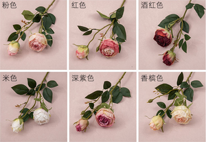 Gran oferta, ramo de flores artificiales rosas, 2 cabezas, rosa de seda, Rosa Blanca, rosa, flor para decoración de boda - Product Image 5
