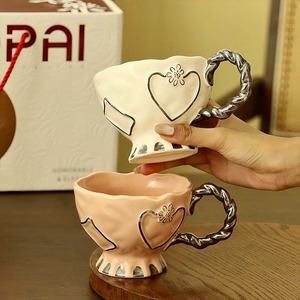 Tasse à petit-déjeuner avec cuillère, tasse en céramique pour le lait - Product Image 3
