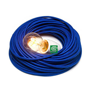 Câble de <span class=keywords><strong>suspension</strong></span> rétro en <span class=keywords><strong>tissu</strong></span> tressé isolé en PVC 220V à hauteur réglable <span class=keywords><strong>pour</strong></span> luminaires suspendus de loft et éclairage mural de café - Product Image 2