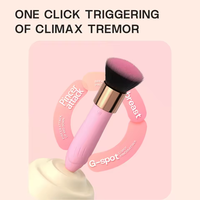 Pinceau vibrant discret pour clitoris, vente en gros, pinceau de maquillage vibrant, vibrateur pratique pour les voyages