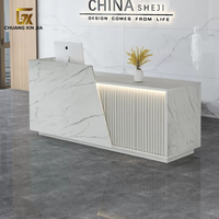 Comptoir de réception moderne, bureau d'accueil, comptoir de service, caisse enregistreuse, mobilier de bureau personnalisé, mobilier d'hôtel