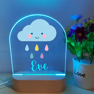Luz de noche con nombre personalizado para niños, luz de dormitorio de guardería para bebés, <span class=keywords><strong>regalo</strong></span> de cumpleaños para niños, <span class=keywords><strong>regalo</strong></span> de Navidad - Product Image 1