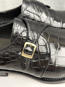 Mocasines de lujo de piel de cocodrilo Zapatos de vestir de piel de cocodrilo hechos a mano Zapatillas de piel de cocodrilo auténtica - Product Image 4