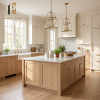 Ensemble d'armoires de cuisine pour projet de villa moderne, finition naturelle, meubles de cuisine haut de gamme pour la maison, armoires de cuisine