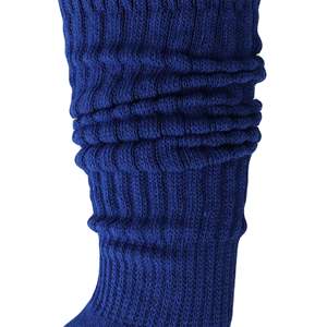 Chaussettes hautes amples Db Royal Blue pour femme, en coton respirant, tricotées, à motif nœud, taille 5-10, pour usage quotidien au printemps - Product Image 6