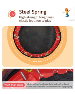 55 ''trẻ em trong nhà <span class=keywords><strong>Trampoline</strong></span> với bao vây an toàn Net Pad và được xây dựng trong các tính năng 2-3 người Công suất - Product Image 4