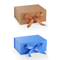 Boîte de rangement en papier rigide, luxe, à fermeture magnétique, grande carré pliable, stockage pour bijoux, bracelets et chaussures, organisateur d'emballage avec rubans, livraison gratuite
