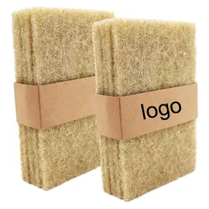 Custom Natural Eco-Friendly Coconut Fiber Kitchen Scrubbers Scouring Pads Dish Scrubber Cleaning Scrub Pads for Pans and Pots