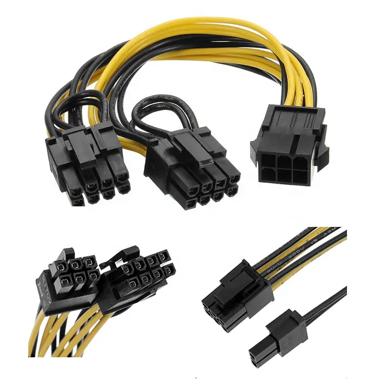 Cable convertidor de potencia Pci Express, divisor Vga, 8 pines a Dual 8 (6 + 2)