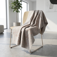 Sac en tissu polyester épais personnalisé, style décontracté français, avec anneau torsadé, broderie bordeaux et points blancs, effet rêveur