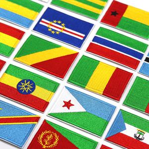 Vente en gros d'usine : Petits patchs brodés thermocollants de drapeaux nationaux africains - Product Image 3