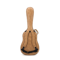 Étuis de guitare en gros, prix d'usine, RM FCC-D-04, imperméable, extérieur en cuir mousse brun, double couverture 600D, réglable, confortable