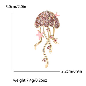 Broche Méduse de Luxe Personnalisée avec Placage Or pour Femme - Cadeau Idéal pour Fêtes et Mariages - Product Image 5