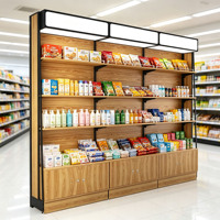 Présentoirs de supermarché Étagère en bois Le rayonnage au détail se dresse pour des casse-croûte annonçant des Cabinets