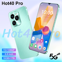 Teléfono Móvil Inteligente Hot 40 Pro con Pantalla HD de 6.8 Pulgadas, Doble SIM, 5G, 16 GB + 1 TB de Almacenamiento, CPU Octa Core, Sistema Android 14